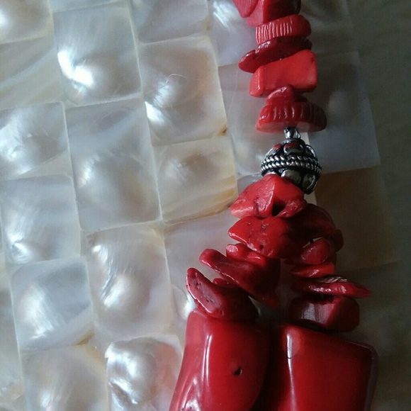 Genuine Turquiose and Coral Necklace - Picture 4 of 6